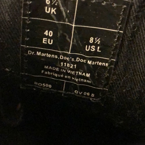 Dr. Martens 11821 Floral Victorian Canvas Lace Up Ankle Boots Womens