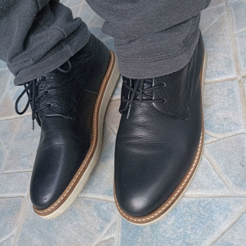 Men's black leather boots size 44 like new