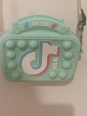 Popit TikTok Silicone Shoulder Bag like new, turquoise