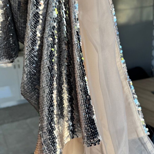 Strapless sequin dress