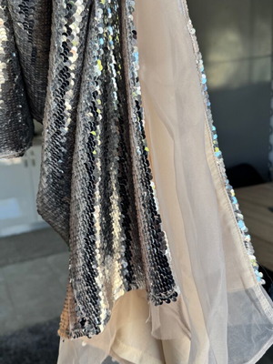 Strapless sequin dress