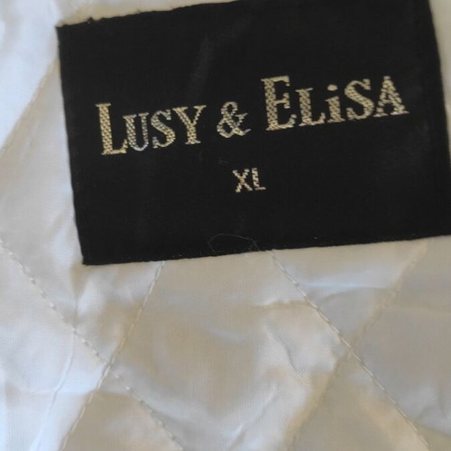 Lusy& Elisa women's coat with fur size M like new, white