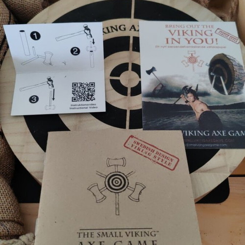 The Small Viking Axe Game new, wooden box, Scandinavian style