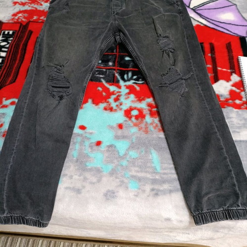 Pull & Bear women's black pants XL like new with rips