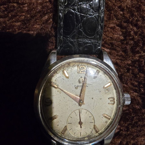 Omega vintage watch used, black