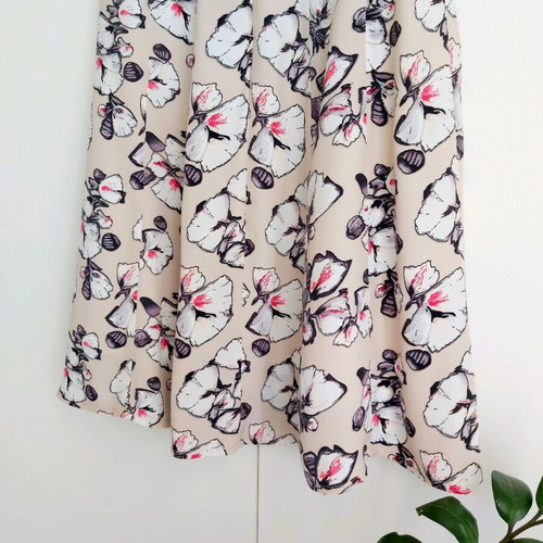 Fidele dress used, size M 38 10, beige floral viscose
