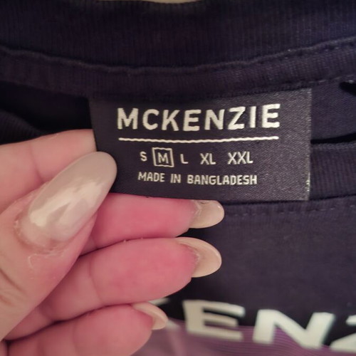 Men's T-shirt McKenzie black with pink print, size M