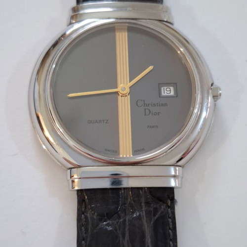 Christian Dior women's watch used, silver and black