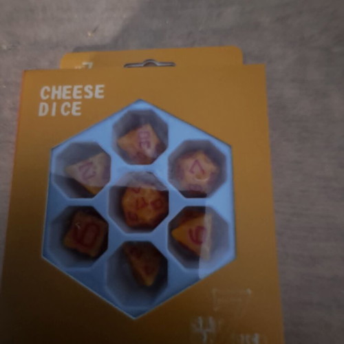 D&d cheese dice set of 7