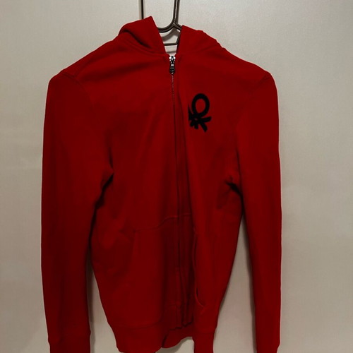 Benetton cardigan used, red, size XXL
