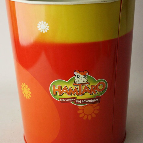 Metal Hamtaro Little Hamsters 2003 bin new
