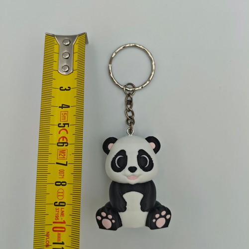 3D Printed Panda keychain new, multicolored