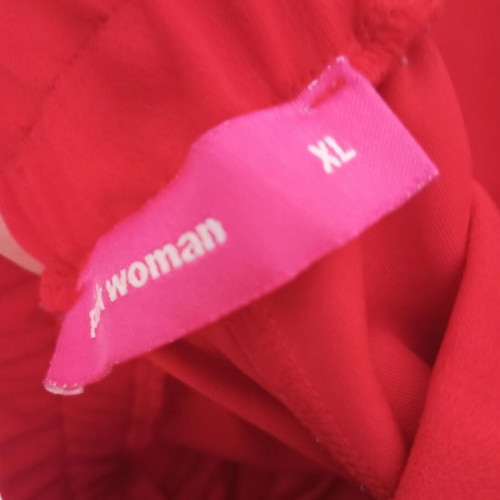 Pink Woman women's pants, red and black with beige stripe, XL