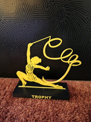Gymnastics trophy made to order, commemorative for group performances