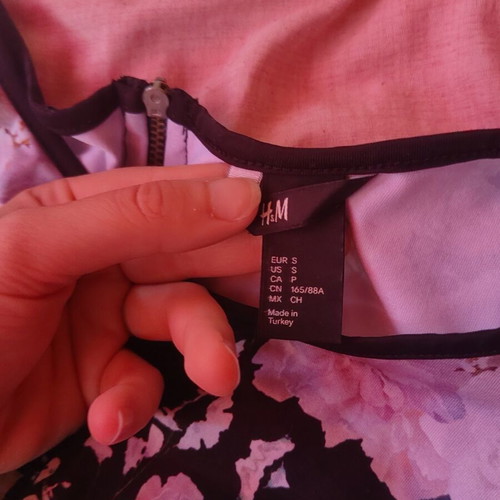 H&M Summer Fitted Dress with Multicolor Pattern, New