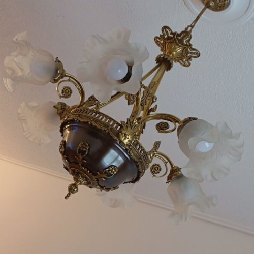 Vintage six-light ceiling lamp like new