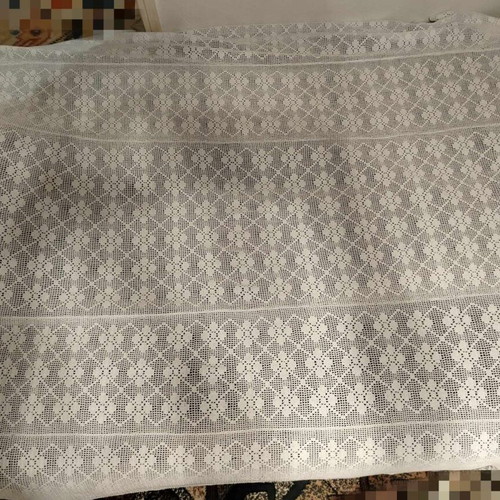 Handmade large white blanket new