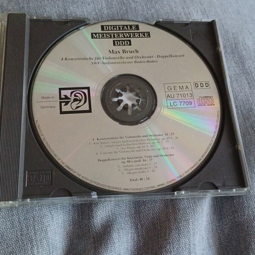 Max Bruch CD works for cello and orchestra used, classical music