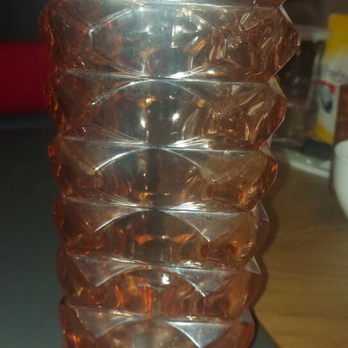 Vintage pink vases 25 cm set of 2 like new