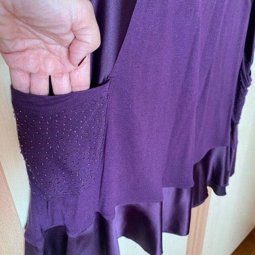 Next dress like new, purple with satin details