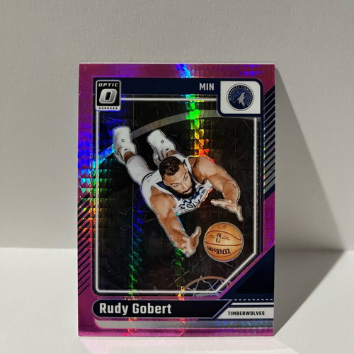 NBA Rudy Gobert Hyper Pink Donruss Optic card like new