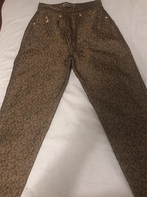 Γυναικείο παντελόνι Rocco Barocco με ανάγλυφο ύφασμα, ψηλόμεσο, σαν καινούργιο