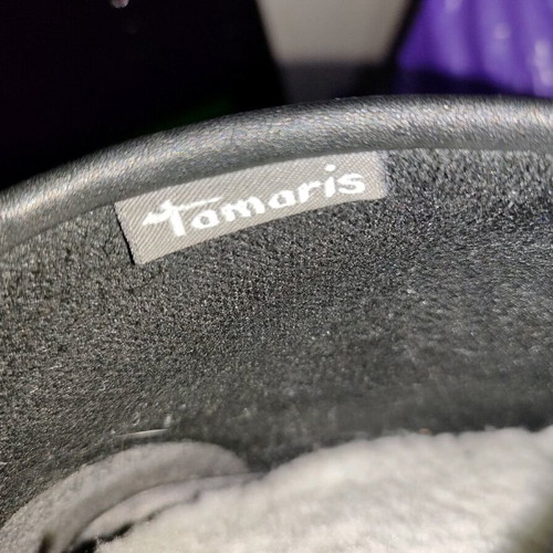 Tamaris women's black boots used, size 36, leather