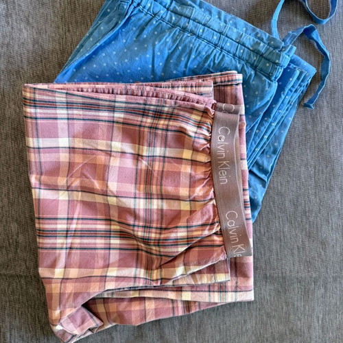 Calvin Klein and Oysho pajama pants set used, cotton, size M