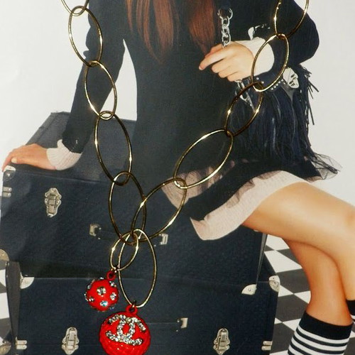 Chanel jewelry set earrings and necklace new, gold-tone material