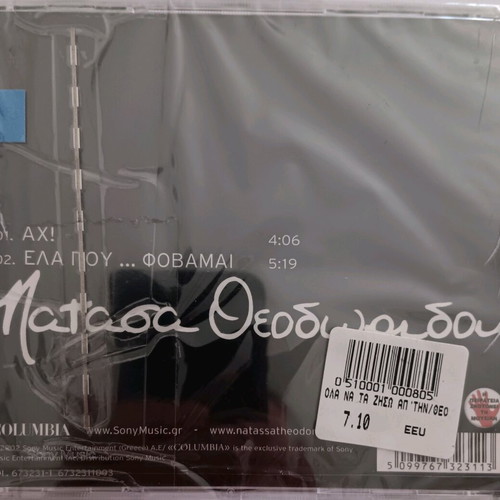Natasa Theodoridou Ola Na Ta Ziso CD new, laiko