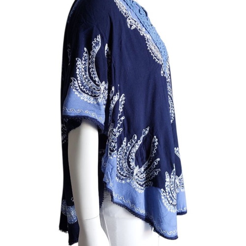 Boho blouse-kaftan 2-in-1 made of viscose like new, One Size