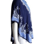 Boho blouse-kaftan 2-in-1 made of viscose like new, One Size