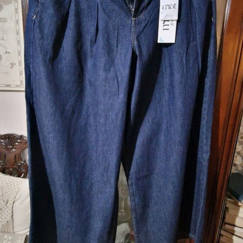 Mat Fashion wide leg denim pants new, size M, blue