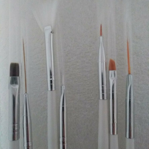 MSQ Nail Art Brush Set 15 Pieces, white