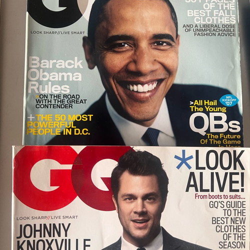 GQ magazines used, set of 16, American, British, French, Italian editions