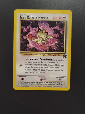 Pokemon TCG Team Rocket's Meowth 18 promo non-holo μεταχειρισμένο