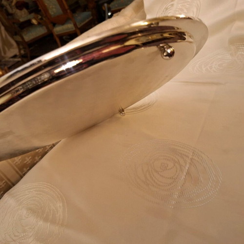 Labridi Round Silver-Plated Serving Platter New 40cm