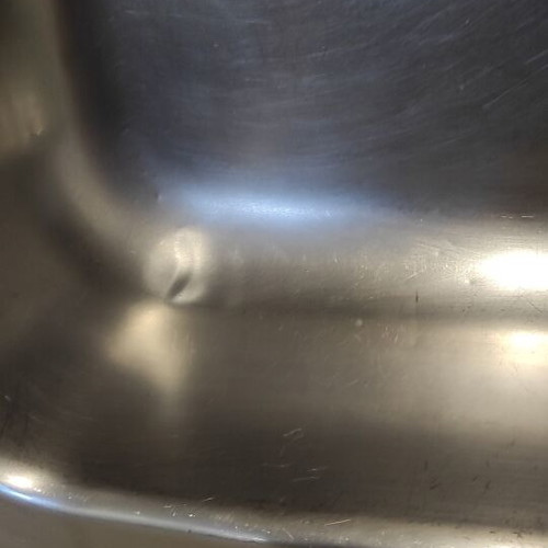 Franke Onx Double Basin Sink used with signs of wear