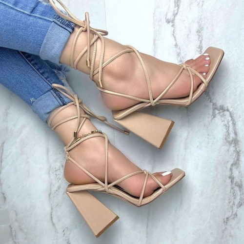 Nasty Gal women's formal sandals eco leather new, beige, size 36