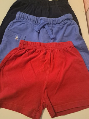 Boys' shorts used, pack of 3, size 98 cm, colorful