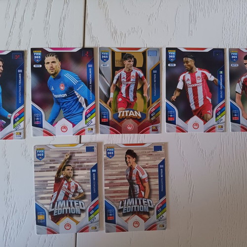 Adrenalyn XL 2026 Panini Olympiacos cards like new, set of 11