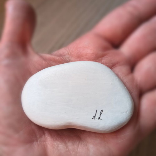 Handpainted decorative painted pebble magnet, new