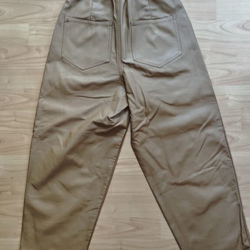 Attrattivo balloon leather pants XS like new, brown