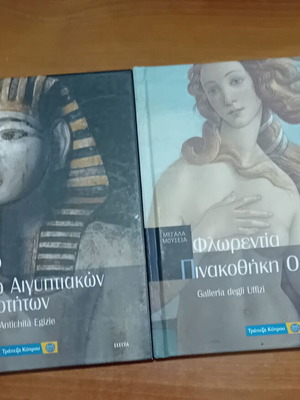 Torino Egyptian Antiquities Museum and Florence Uffizi Gallery books