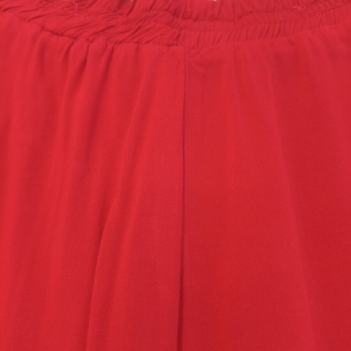 Paperbag high-waist pants with belt used, coral red, size M/L