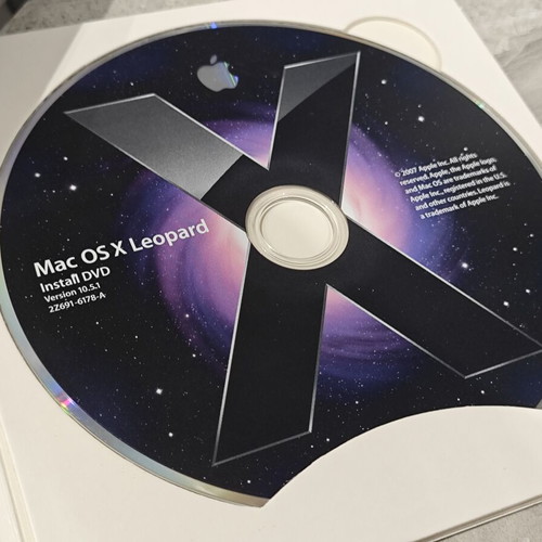 Apple Mac OS X Leopard 10.5.1 Retail Box with Original DVD