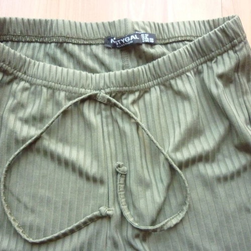 Nasty Gal Casual Pants used, khaki green, size M