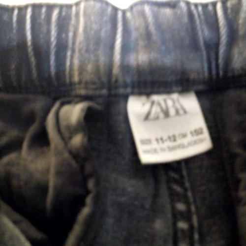 Zara black cargo pants used, kids size 11-12 years