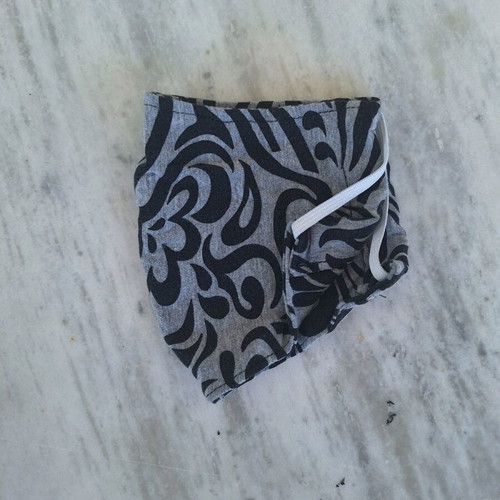 Face mask handmade black and grey new