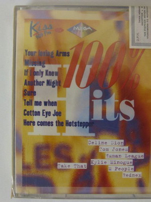 100% Hits Kiss FM double cassette new